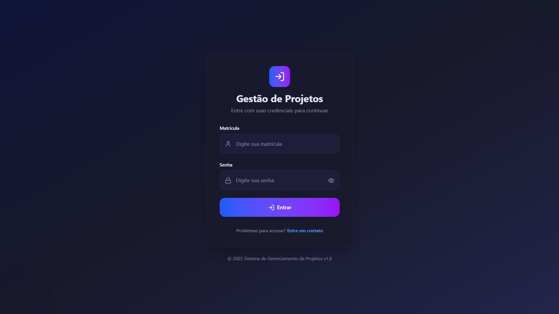Projeto Gerenciador de Projetos